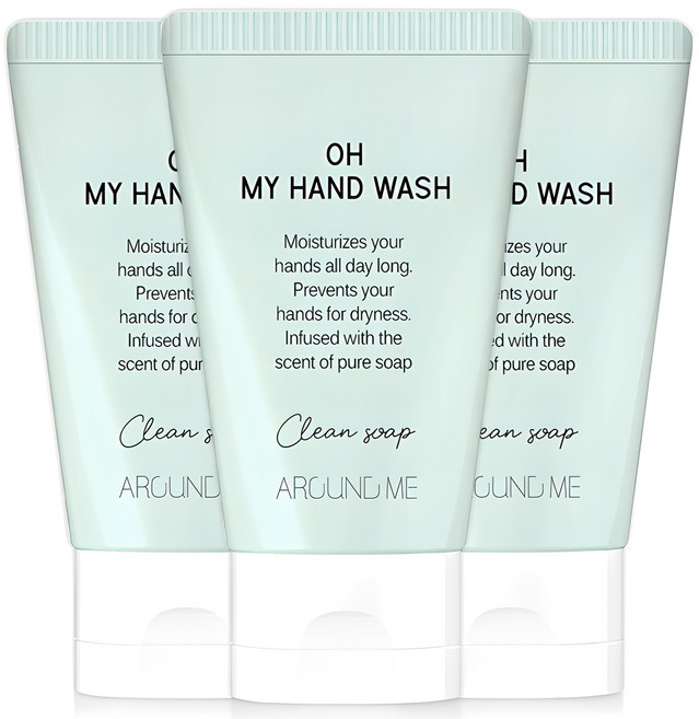 어라운드미 오 마이 핸드워시 클린솝, 50ml, 3개