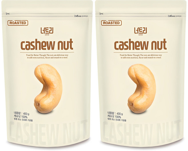 너트리 볶음캐슈넛, 400g, 2개