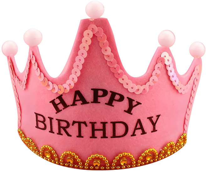 파티복닷컴 전구왕관모자, 핑크해피, 1개
