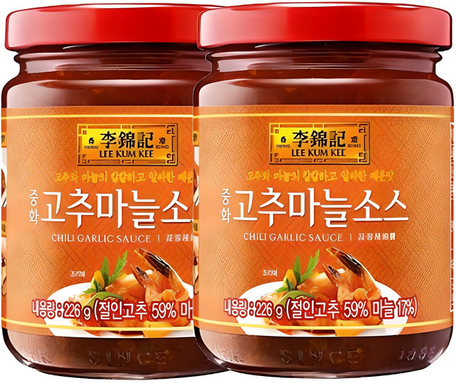 이금기 오뚜기 중화 고추마늘 소스, 226g, 2개