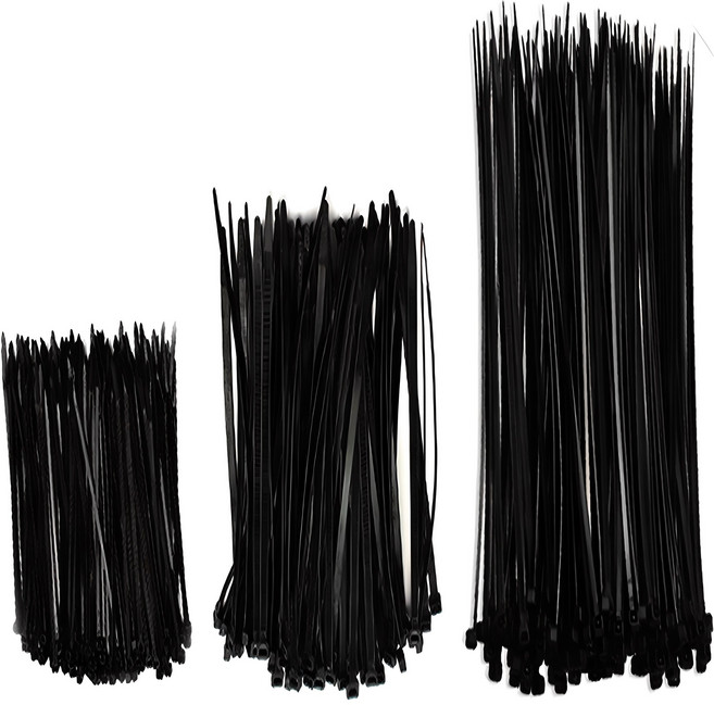 엔더 플렉시블 케이블 타이 대 200p + 중 200p + 소 200p 세트, 1세트, 블랙