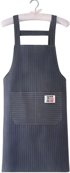 씨오브비 주방용 카페용 코튼 패브릭 앞치마, 다크그레이, 1개