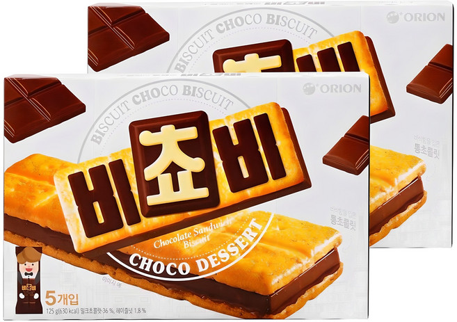 오리온 비쵸비 비스켓 5p, 125g, 2개