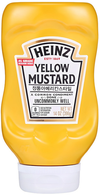 하인즈 옐로우 머스타드, 396g, 1개