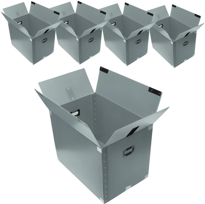 코멧 두꺼운 이사박스 3T 고급 벨크로형 3호~7호, 실버, 5개