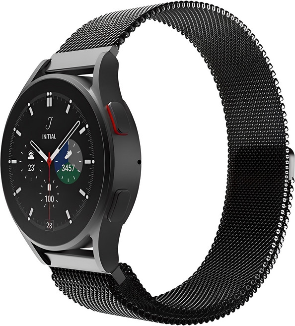 신지모루 갤럭시워치 밀레니즈 밴드 스트랩, 블랙, 1개