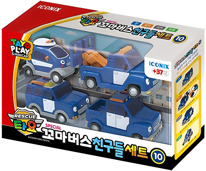 타요 스페셜 꼬마버스 친구들 10탄 작동완구 세트, 혼합색상, 1개