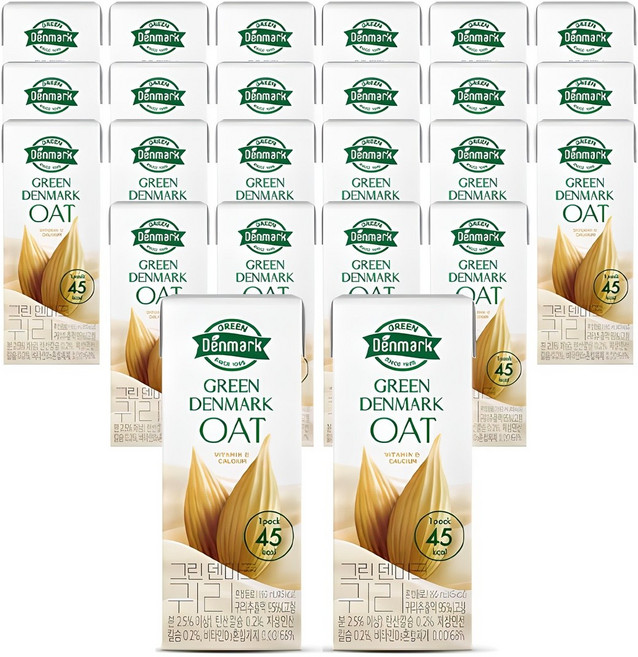 덴마크 그린 귀리, 190ml, 24개
