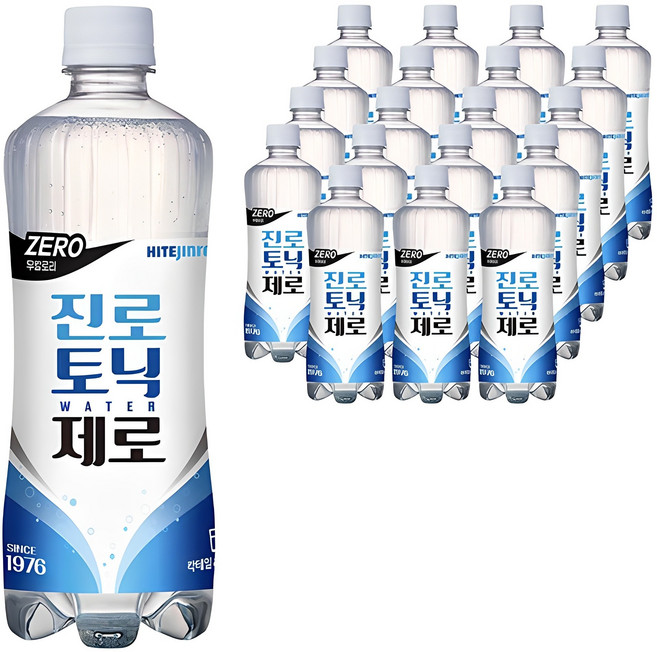 진로토닉워터 제로, 600ml, 20개