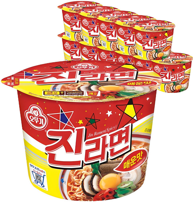 오뚜기 진라면 매운맛 컵 110g, 12개