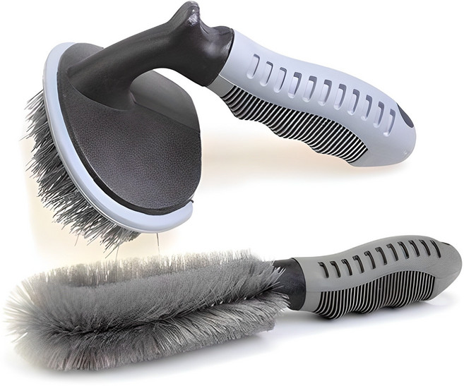 루아르모 세차용 휠브러쉬 + 타이어 브러쉬, 혼합색상, 1세트