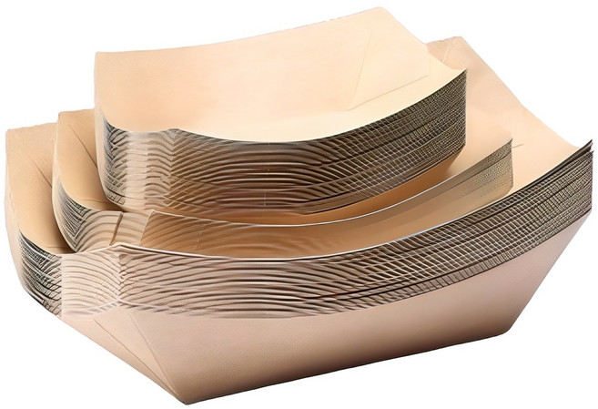 크라프트 종이접시 소 12.8 x 7.5 cm + 중 15.5 x 9.3 cm + 대 20 x 11.5 cm 세트, 60개, 1세트