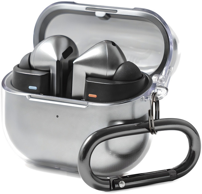 누아트 변색없이 투명한 갤럭시 일체형 하드 케이스, 버즈3/버즈3프로/버즈3FE, 투명, 1개