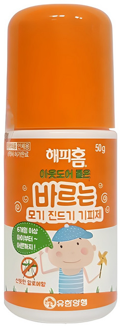 해피홈 아웃도어 롤온 바르는 모기 진드기 기피제, 50g, 1개
