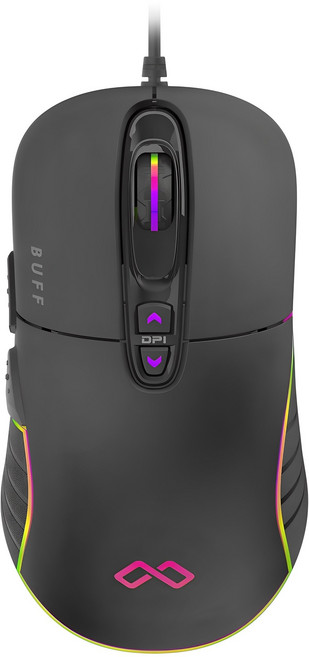맥스틸 저소음 게이밍 유선 마우스 GM-BUFF G10 PRO, 블랙