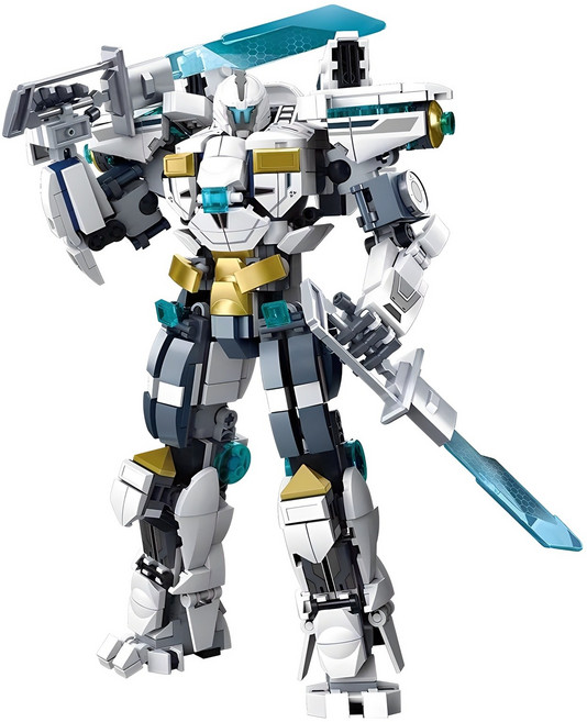 프랜드 조립 로봇 얼음의 수호자 호환블록, 혼합색상, 1개