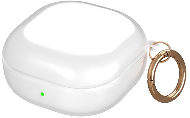 다퍼남 갤럭시 버즈 라이브 / 버즈2 프로 TPU 케이스 + 키링, 투명, 1개