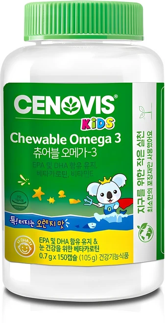 세노비스 키즈 츄어블 오메가3, 150정, 1개 - 쿠팡
