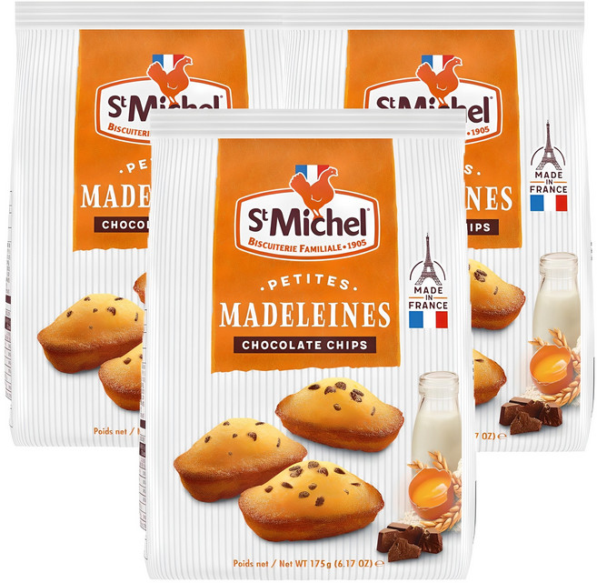 생미쉘 초코칩 마들렝, 175g, 3개