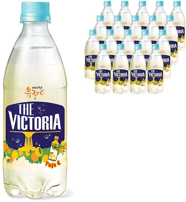 웅진빅토리아 내사랑유자C 탄산음료, 500ml, 20개