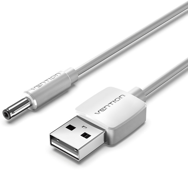 벤션 USB A-DC 3.5mm 충전케이블 CEX, 1m, 화이트, 1개
