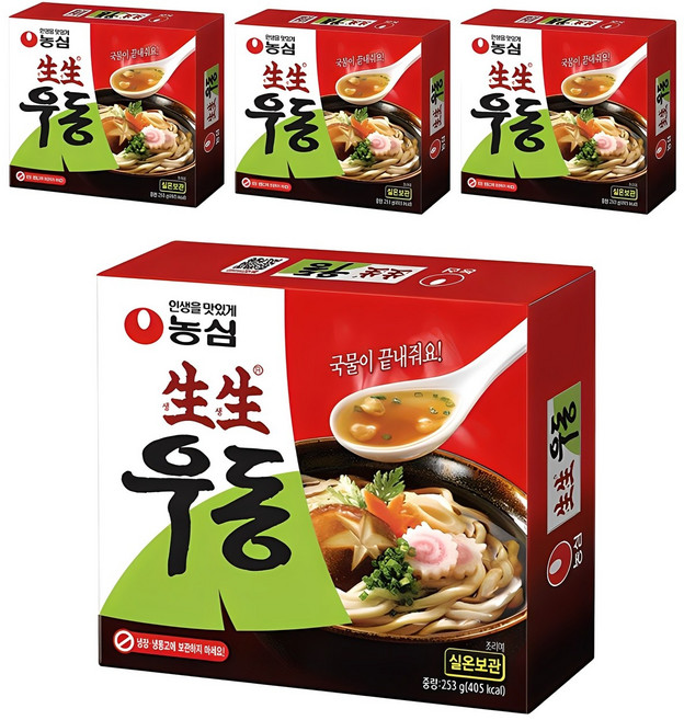 생생우동, 253g, 4개
