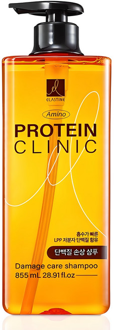 엘라스틴 아미노 프로틴 클리닉 단백질 손상 케어 샴푸, 855ml, 1개