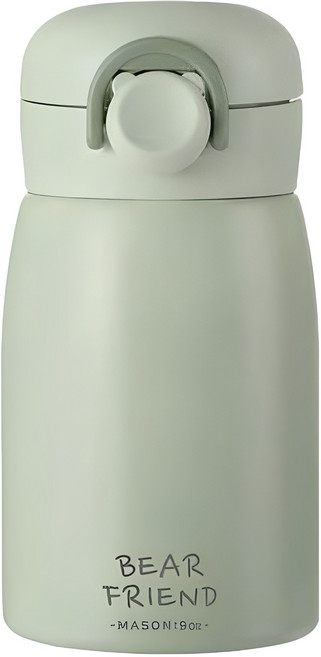 푸코 베어 프렌드 원터치 보온병, 그린, 260ml, 1개