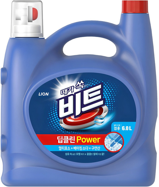 비트 딥클린 파워 일반 드럼 겸용 액체세제 본품, 6L, 1개