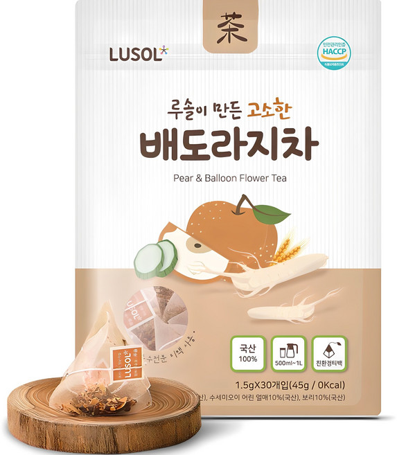 루솔이 만든 고소한 배도라지차, 1.5g, 30개입, 1개