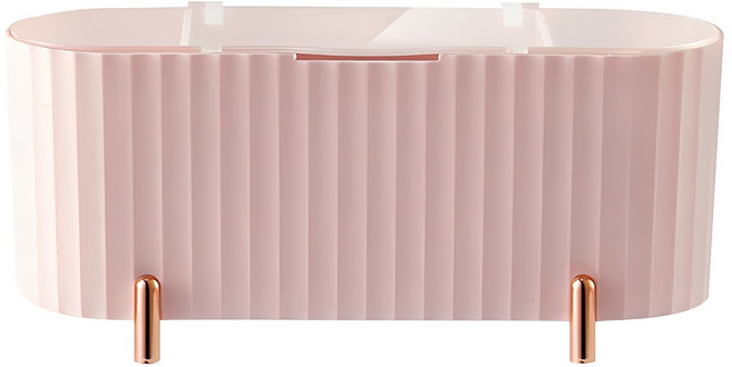 화장솜 퍼프 수납함, 핑크, 1개