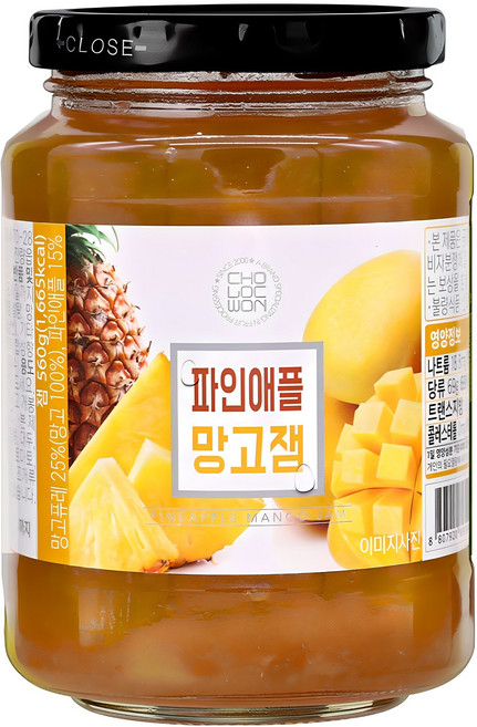 초록원 파인애플 망고잼, 560g, 1개