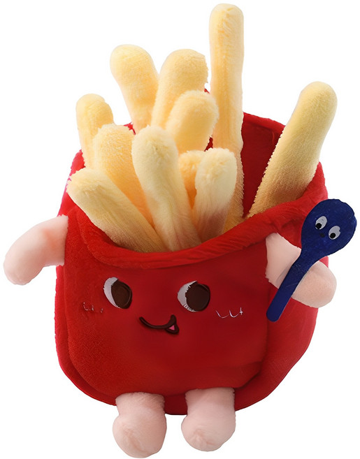 패스트 푸드 봉제인형 키링, 12cm, 감자튀김, 1개