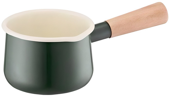 락앤락 인덕션 슈트 멜로우 법랑 밀크팬, 12cm, 올리브그린, 1개