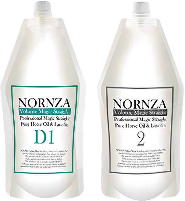 NORNZA Volume Magic Straight受損髮護理直髮劑 D1劑 400g+2劑 400g, 1組
