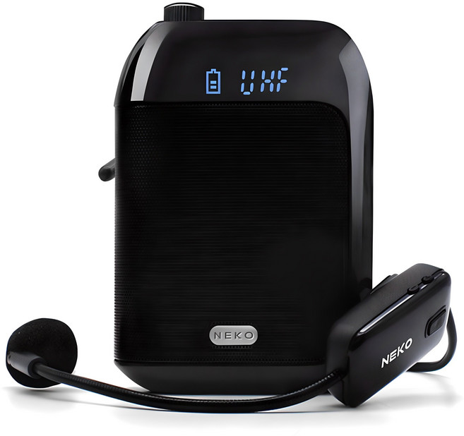 NEKO UHF 강의용 무선 마이크 휴대용 블루투스 앰프, NK-UA400S, 검정, 1개