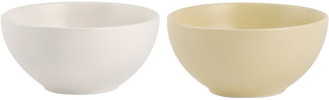 르난세 몽드 면기세트 2p, 크림화이트 + 버터밀크, 1개