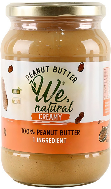 위내추럴 100% 땅콩버터 크리미, 475g, 1개