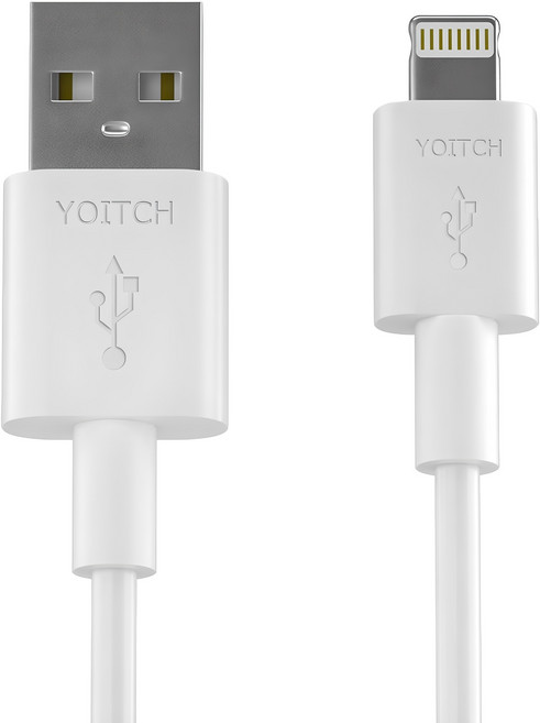 요이치 아이폰 8핀 케이블 2세대, 화이트, 15cm, 1개