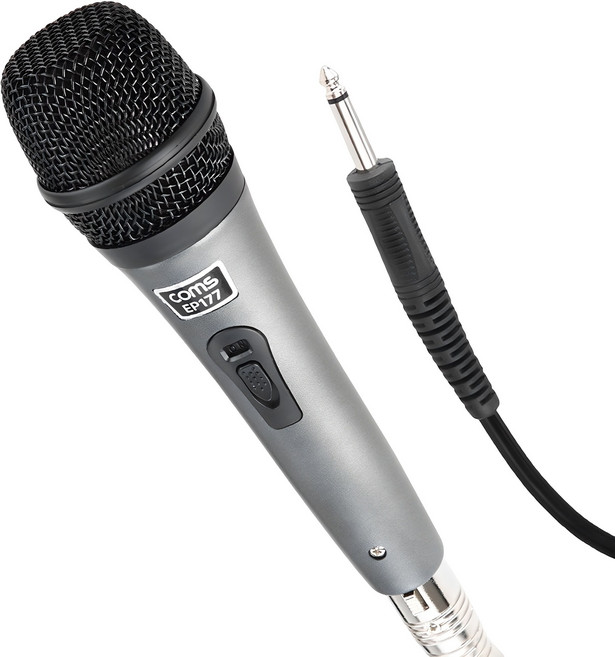 컴스 유선 고감도 다이나믹 마이크, EP177, 혼합색상