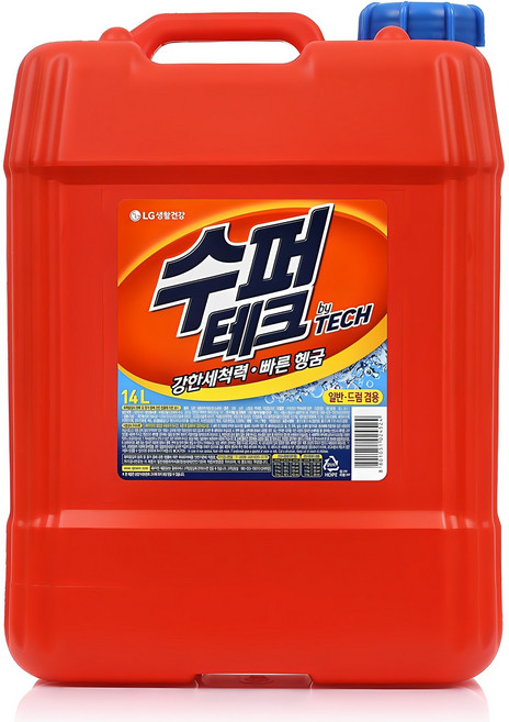 LG생활건강 슈퍼테크 뉴 액체세제 본품, 14L, 1개