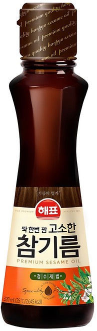 해표 고소한 참기름, 320ml, 1개