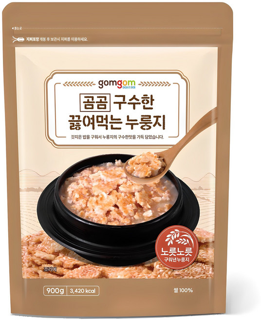곰곰 구수한 끓여먹는 누룽지, 900g, 1개