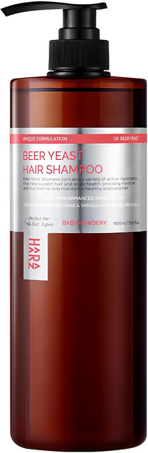 하라즈 맥주효모 샴푸 베이비파우더향, 1L, 1개