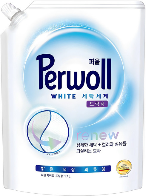 퍼울 화이트 드럼용 세탁세제 리필, 1.7L, 1개