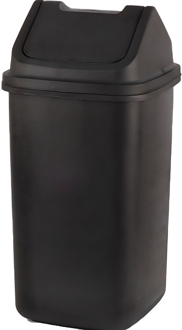 바이굿즈 정사각 종량제 휴지통 50L, 블랙