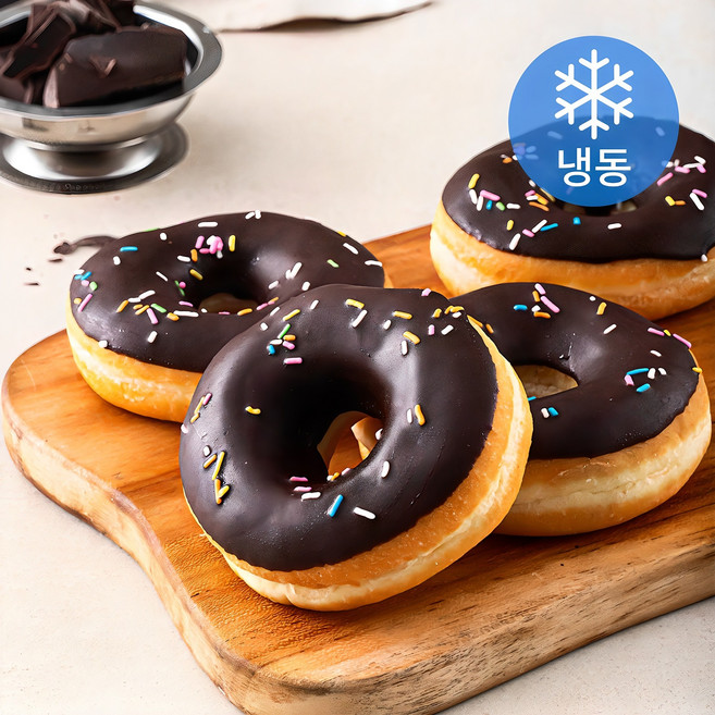 곰곰 레인보우 초코링 도넛 (냉동), 50g, 4개입, 1개