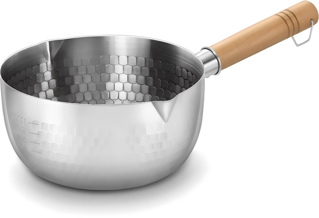 키친아트 인덕션 스텐 해머톤 편수냄비, 18cm, 1개