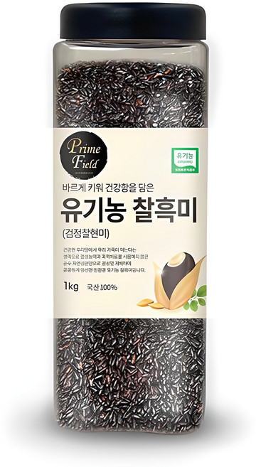 Prime Field 유기농 찰흑미 (검정찰현미), 1kg, 1개