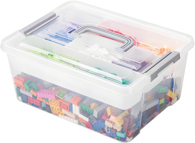 코멧 장난감 수납 정리함, 투명색, 1개